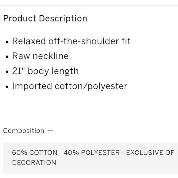 🔥🔥 VS Pink off the shoulder sweatshrt top XL NWT - Picture 6 of 6